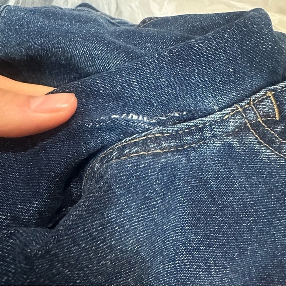 J crew dark wash blue Essential straight jean in all-day stretch - Picture 5 of 5